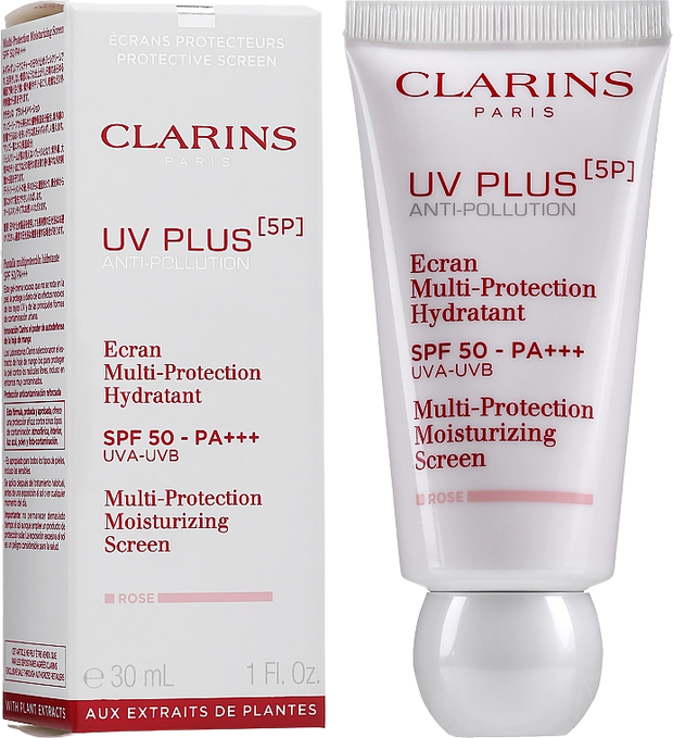 Clarins UV Plus Anti-Pollution Ecran SPF 50 Multi protection Hydratant, 50 ml - Crema viso donna