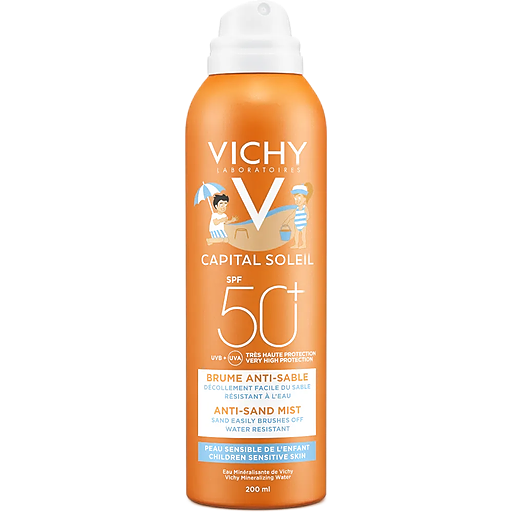 Vichy Idéal Soleil Spray Anti-Sabbia per Bambini SPF 50+ - Protezione solare corpo - 200 ml