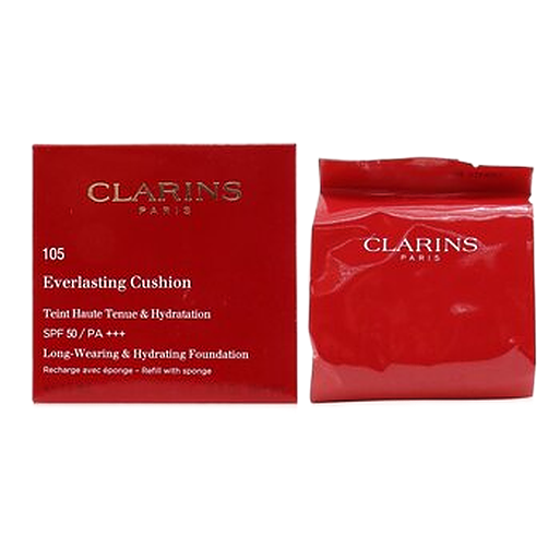 CLARINS Ladies Everlasting Cushion Foundation Ricarica SPF 50 0,5 oz # 105 Nude Makeup